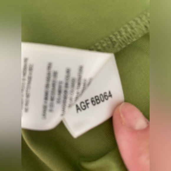 BCBG MaxAzria mini dress one shoulder, olive sz4 gold/silver embellishedLike new - Picture 10 of 12